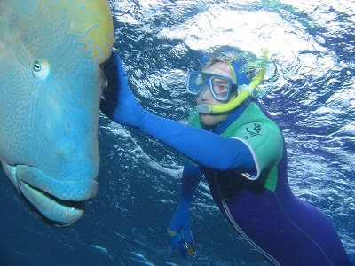 Swimming in the Great Barrier Reef before my symptoms became severe